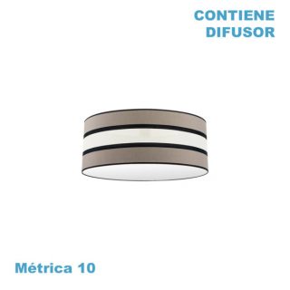 Pantalla Colgante Karla M10 Topo/beis 50dx50dx22h Difusor Incluido