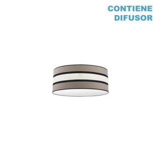 Pantalla Colgante/P.Salon Karla E27 Topo/beis 40dx40dx21h