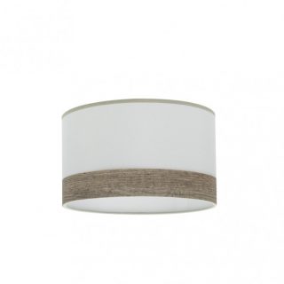 Pantalla Pie Salon Cloe E27 Blanca/madera-gris 40dx40dx20h