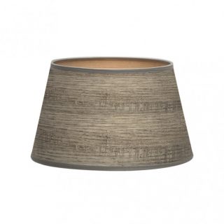 Pantalla Salma E27 Madera Gris 40dx30dx25h Conica Abierta