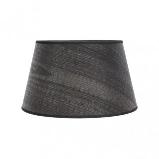 Pantalla Salma E27 Madera Negra 40dx30dx25h Conica Abierta