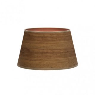 Pantalla Salma E27 Madera Oscura 35dx25dx20h Conica Abierta