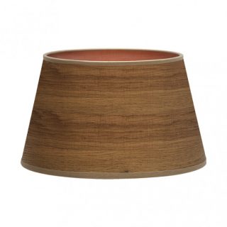 Pantalla Salma E27 Madera Oscura 45dx35dx30h Conica Abierta