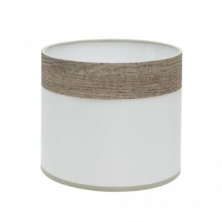 Pantalla Sobremesa Cloe E14 Blanca/madera-gris 17dx17dx14h