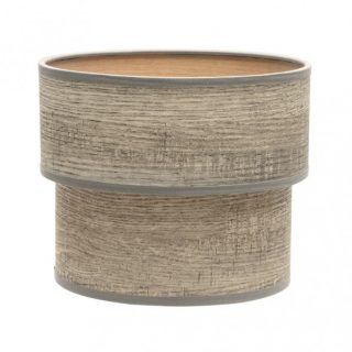 Pantalla Sobremesa Doble Smile E14 Madera Gris 18dx16dx16h