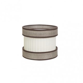 Pantalla Sobremesa Peq. Home E14 Marron-beis 18dx18dx18h