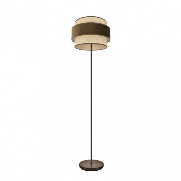 Pie De Salon Reyes 1xe27 Marron/natural-marron 160x40x40cm