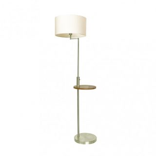 Pie De Salon Sirio C/mesa Y Conex.usb 1xe27 Cuero C/ Pant Beig (164x40x40)(24x40x40) Cm