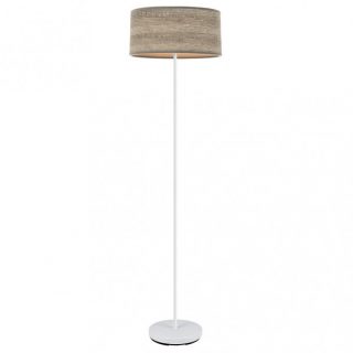 Pie Salon Jerte 1xe27  Blanco/madera Gris 165x40x40 Cm