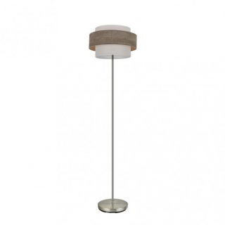 Pie Salon Myriam 1xe27 Niquel/Madera Gris