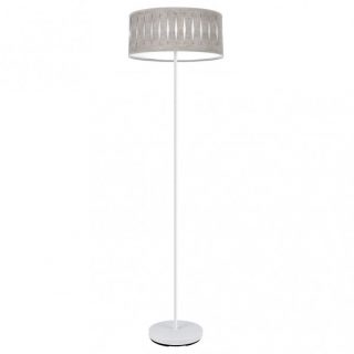 Pie Salon Piron 1xe27 Blanco/cemento Gris 165x40x40 Cm