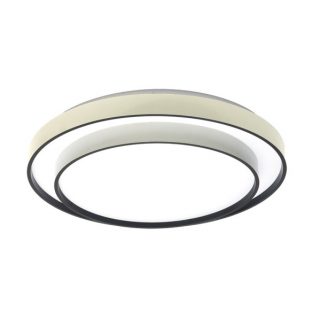 Plafon Fana 60w 3000-4200-6500k Blanco/negro 9x50x50cm 5400lm C/remoto y Reg.intensidad