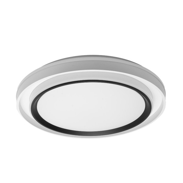 Plafon Meyer 60w 3000-4200-6500k Blanco/negro 7x50x50cm 5400lm C/remoto Y Reg.intensidad