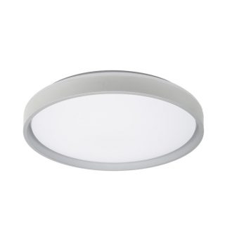 Plafon Morgan 60w 3000-4200-6500k Blanco/plata  7,5x50x50cm 5400lm C/remoto y Reg.intensidad
