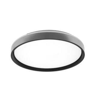 Plafon Morgan 60w 3000-4200-6500k Plata/negro  7,5x50x50cm 5400lm C/remoto y Reg.intensidad