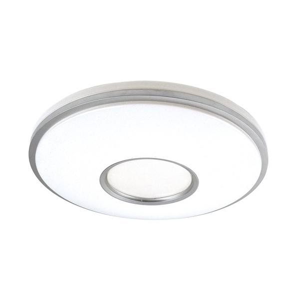 Plafon Perote 60w 3000-4000-6500k Blanco/Plata 5880lm 8x49x49cm C/remoto Y Reg.intensidad