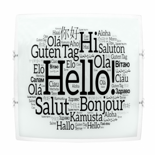 Plafón Saludo 2xe27 Blanco 30x30