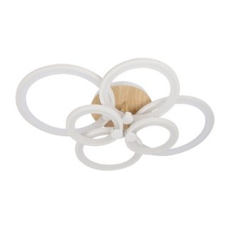 Plafon Sydney 134w 3000-4000-6500k Blanco/madera Clara  17x74x57cm 18090lm Remoto,regulable,memoria