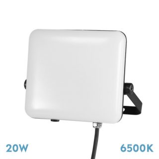 Proyector Destello 20w 6500k Blanco/negro 1800lm 90º  Ip65 10x12x3,6 Cm