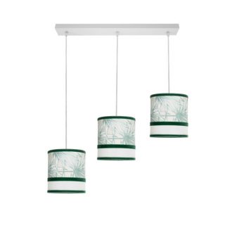 Regleta Caledonia 3xe27 Blanco/verde Regx65x16cm