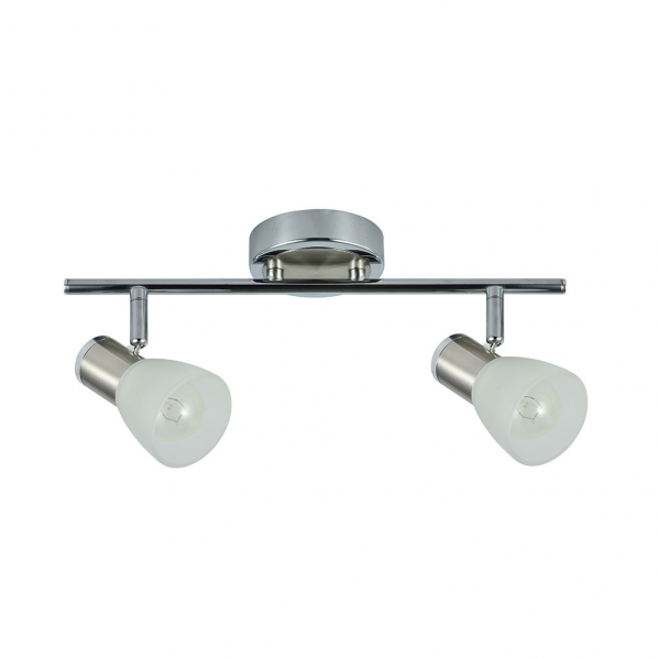 Regleta Cholo 2xe14 Cromo/niquel 16x36,5x10 Cm