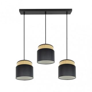 Regleta Kandy 3xe27 Natural/negro Regx68x19 Cm