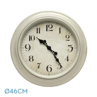 Reloj De Pared Lamba Blanco 46d Agujas Retro