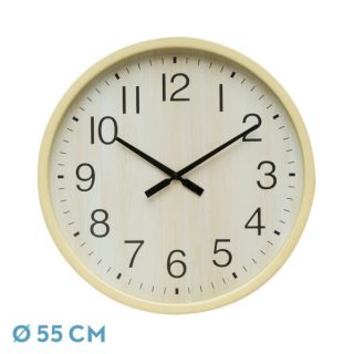 Reloj De Pared Manilva Haya 55x55x4 Cm Movimiento Continuo