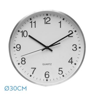 Reloj De Pared Team Aluminio-blanco 30d  Movimiento Continuo