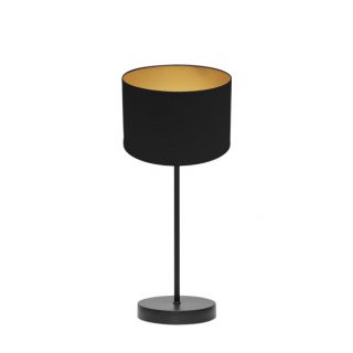 Sobremesa Anuska 1xe14 Negro/negro-oro 46x16x16 Cm