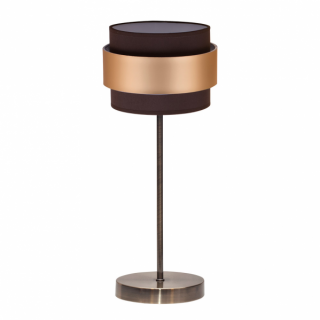 Sobremesa Bremen Cuero/marron-oro 1xe14 39x16x16 Cm