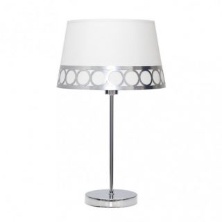 Sobremesa Dalia 1xe14 Blanco/plata 44x25x25 Cm