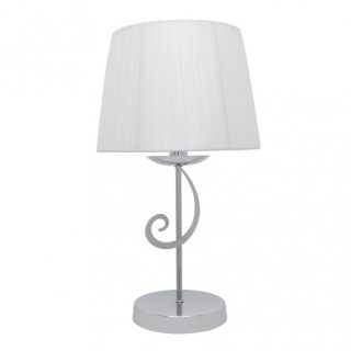 Sobremesa Luxor 1xe14 Cromo Pant. Blanca 45x25x25 Cm