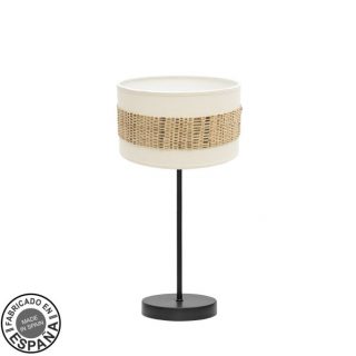 Sobremesa Pequeño Nicaragua 1xe14 Negro/blanco/natural 43x17x17Cm