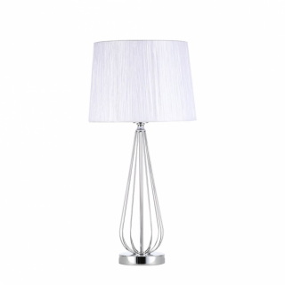 Sobremesa Robina 1xe27 Cromo C/pant Blanca 62x30x30 Cm