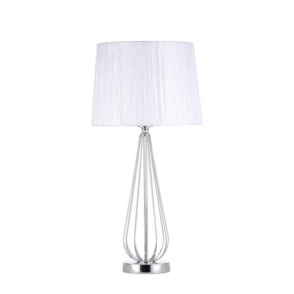 Sobremesa Robina 1xe27 Cromo C/pant Blanca 62x30x30 Cm