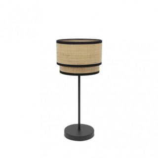 Sobremesa Roque 1xe14 Natural/negro 41x18x18 Cm