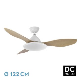 Ventilad Dc Blan/hay Yael 72w 3000-4000-6000k 122d 7200lm 3asp. Remoto+temporizador+memoria