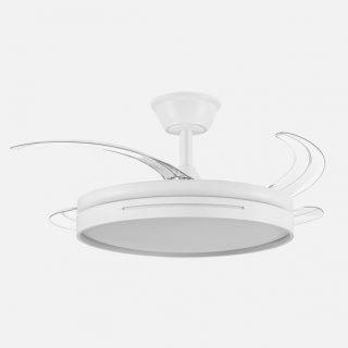 Ventilador DC 59w Micenas Blanco 4 Aspas Transp. 106d 6 Veloc. 6980lm 3 Colores  C/remoto, Reg.intensidad, Memoria Y Temporiz.26