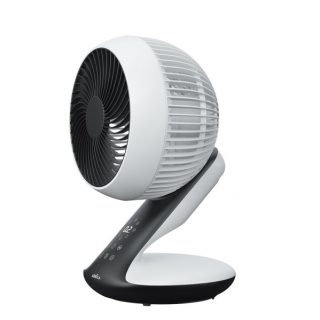 Ventilador Dc Sobremesa Miera Blanco/negro 20w 8vel Oscilacion 3d.remoto,temporizador 40,5x25,4x23,3cm