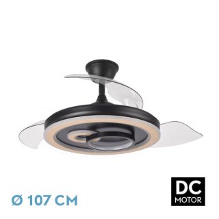 Ventilador Dc Sultan 68w Negro/madera 3asp.107d 4960lm 3000-4500-6500k Reg.intensidad+remoto+memoria+temporizador