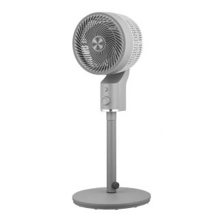 Ventilador De Pie Talamo Gris/cromo 50w 3vel Regx33x33cm Oscilante Fijo Y Rotatorio