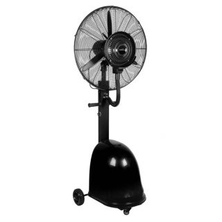 Ventilador Nebulizad.de Pie Napoleon Negro 1velocidad 260w 3aspas 175x65x55cm Tanque Agua 49l Rotatorio