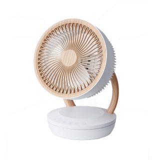 Ventilador Sobremesa Ruiseñor Blanco/haya 45w 3vel 3asp Remoto,temporizador,tactil 35,7x25,5x19,3cm