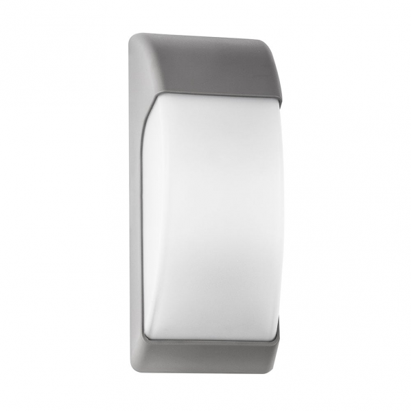 Aplique Exterior Espelta 1xe27 Gris Ip65 Policarbonato 32x12,9x13 Cm