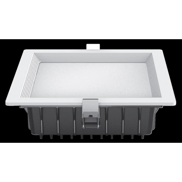 Downlight Led Intego Pro Cuad. 32w 1880lm 7x22x22 Cm Blanco 6400k Corte 19x19 Cm