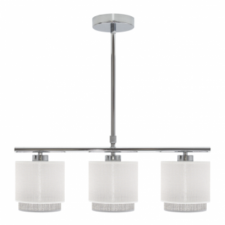Lampara Kenya 3xe14 Blanca/gris Regx56x14 Cm