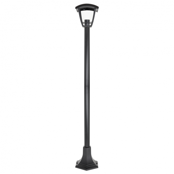 Pilar Zoio 1xe27 Negro REgx17x17cm C/altura Regulable Ip44